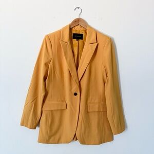 Banana Republic Factory Blazer Mustard Yellow Tailored Jacket Size 12